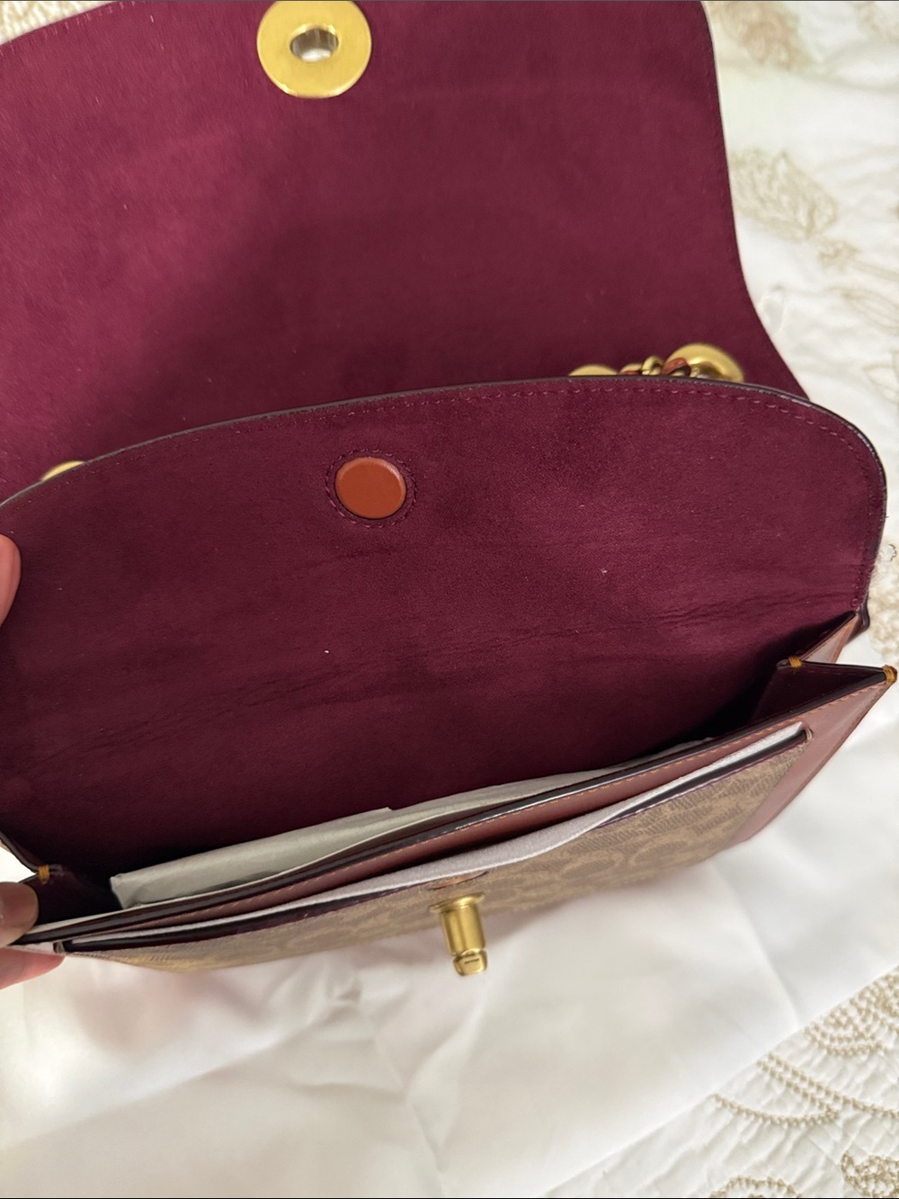 NWT Coach Shoulder Bag in Deep brown with Gold Hardware - Picture 9 of 11
